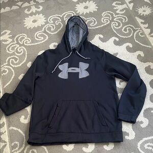 Under Armour Black Pullover Hoodie - Size XL - Fleece Inside